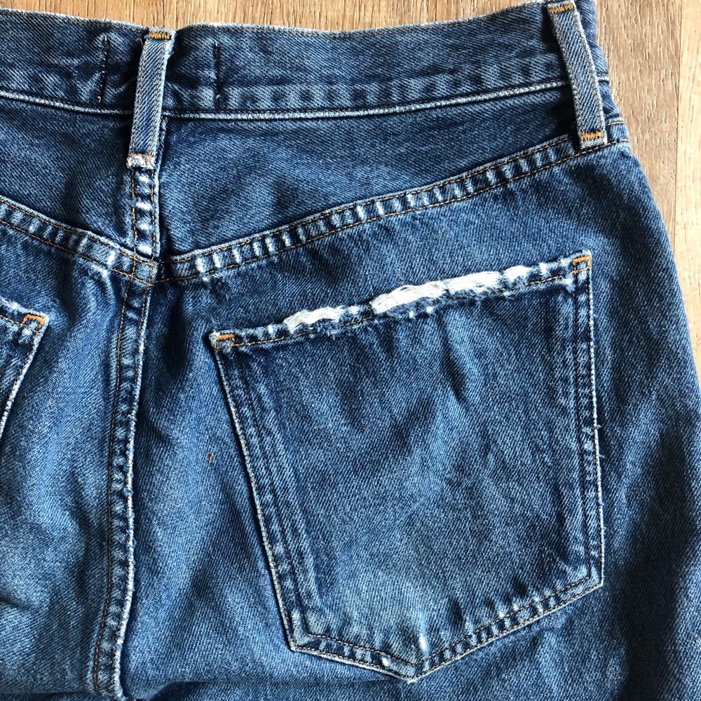 Naturally distressed Agolde Riley High Rise Jean / size 27 - Picture 11 of 15